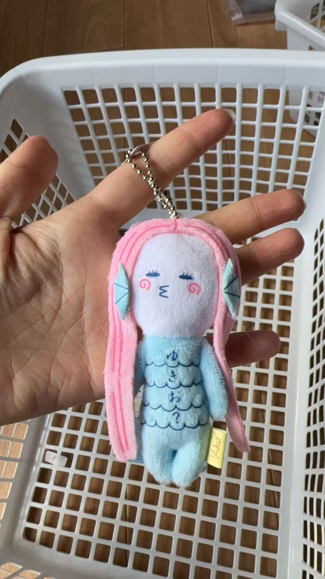 1028 粉色美人鱼 丑娃 毛绒挂件 