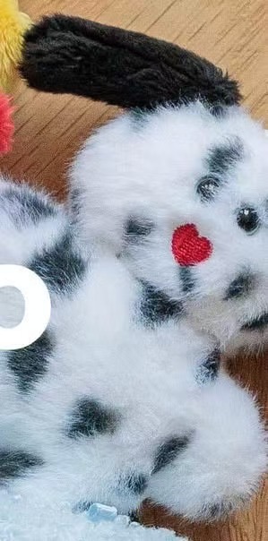 1028 Mojojojo 白色黑点 小熊毛绒挂件