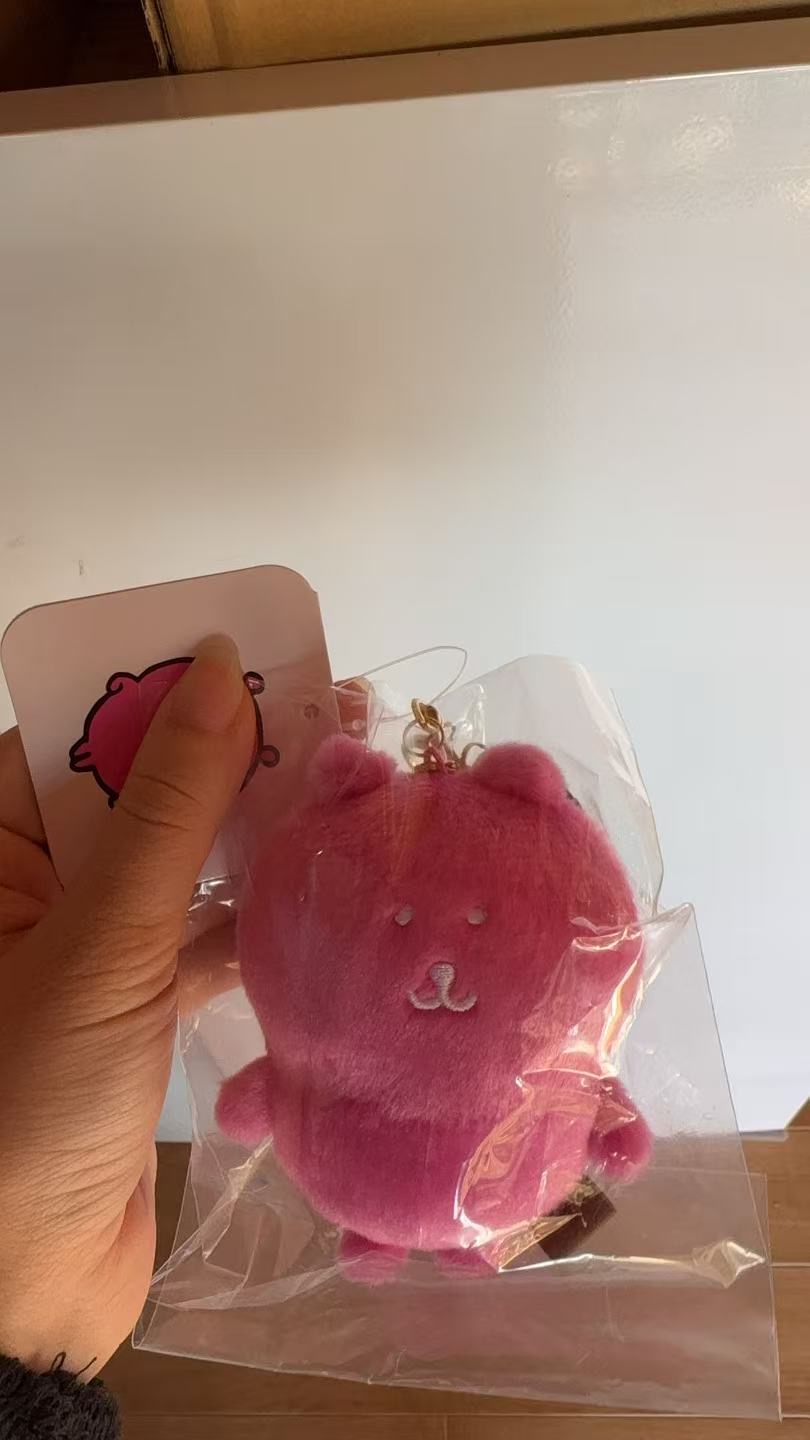 1028 自嘲熊 紫红色 毛绒挂件特价52汇（现货）