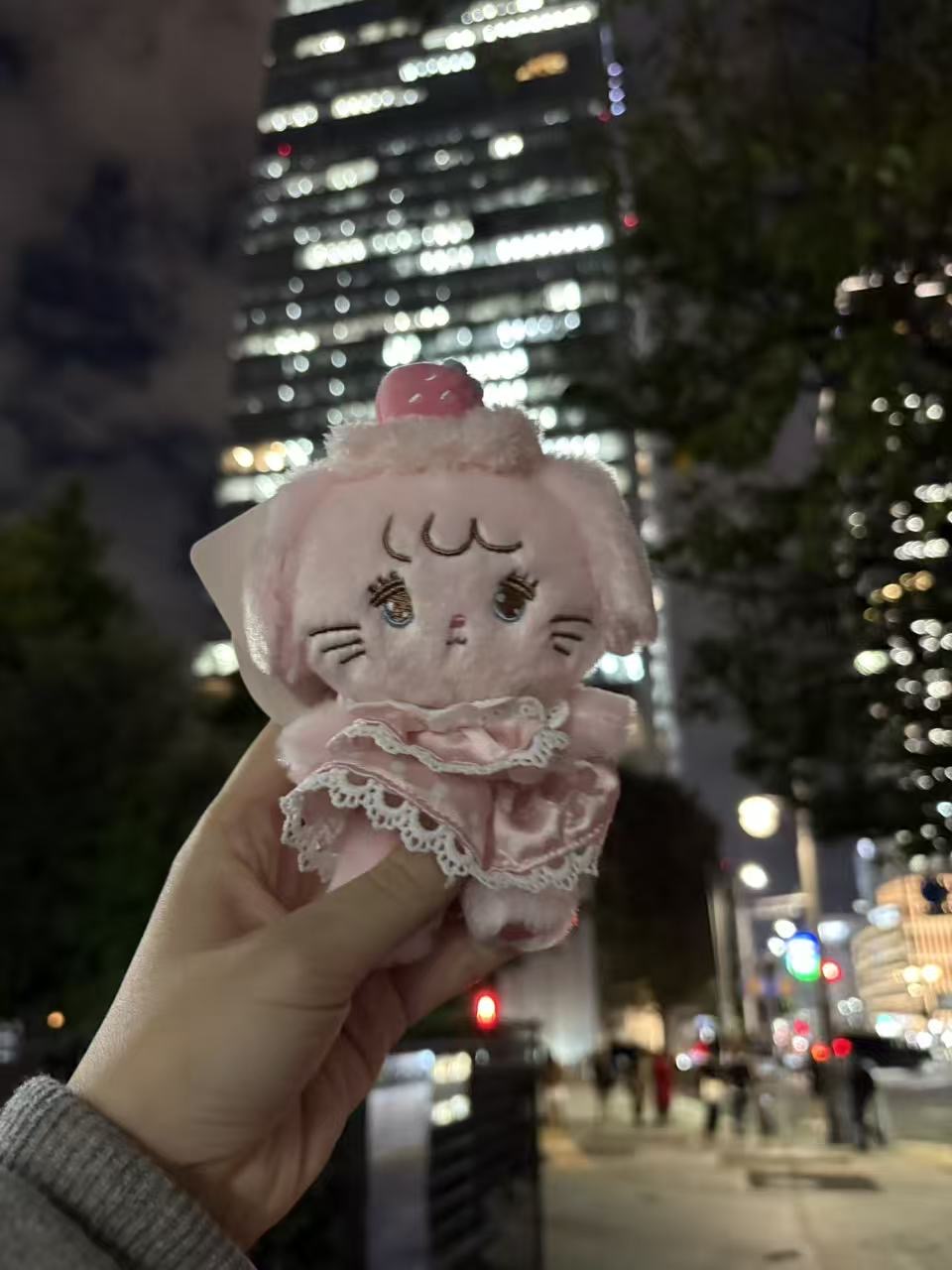 1101 Mikko三丽鸥联名 草莓限定 canny小兔 毛绒挂件