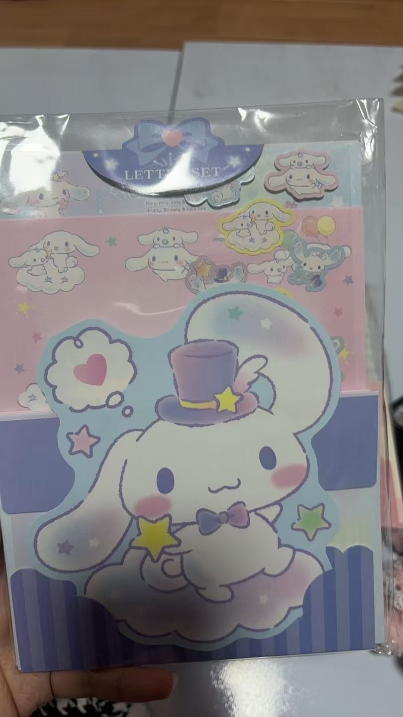 1030 三丽欧大耳狗 蓝色礼帽 手拿星星图案 信纸套装