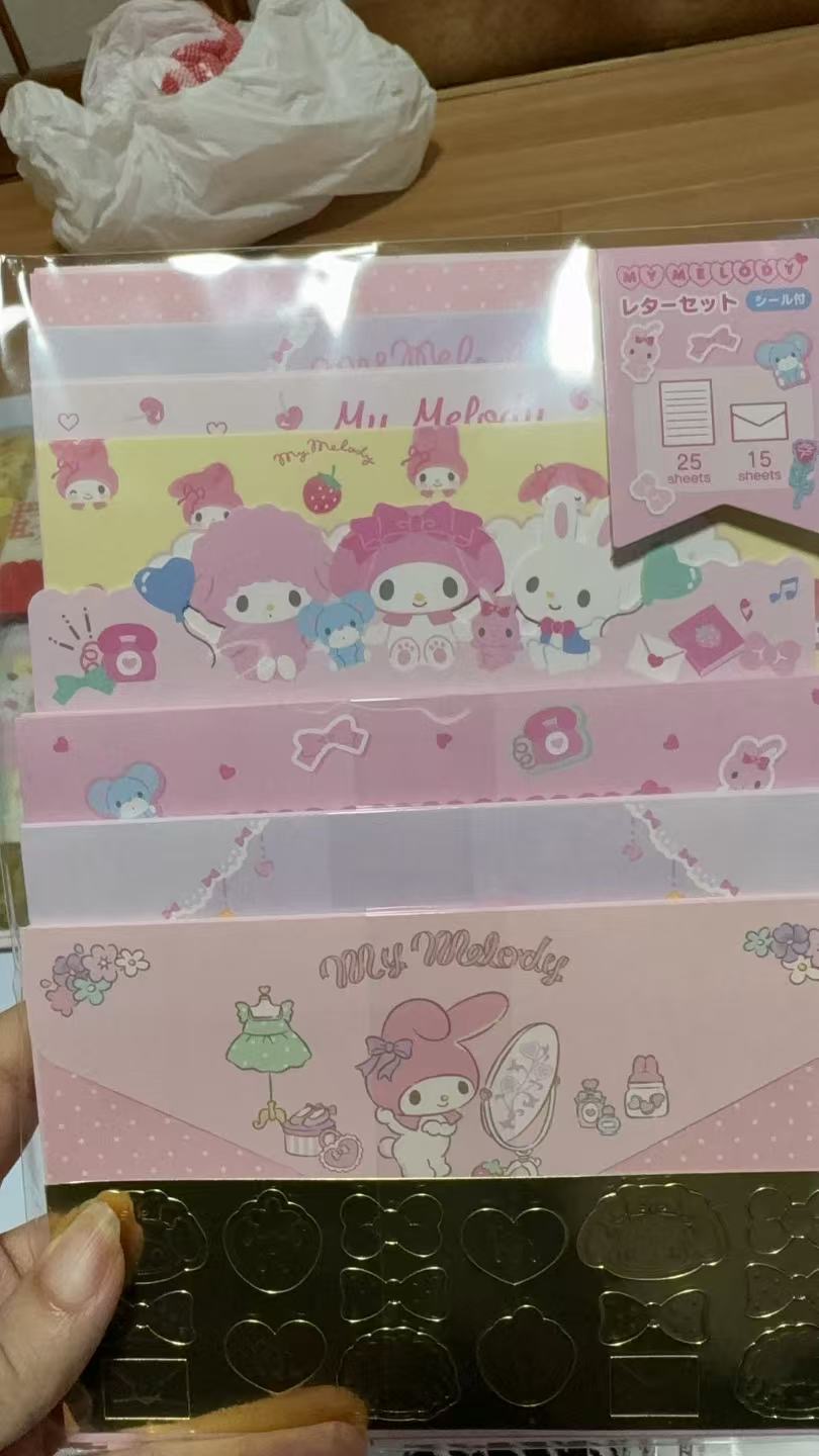 1030 三丽欧美乐蒂 小羊 许愿兔图案 信纸套装 