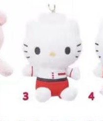 1031 三丽欧红色裤子 白色上衣 男生kt 丹尼尔 毛绒挂件