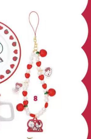 1031 三丽欧红苹果系列 Kt和男Kt深情对望 手机链