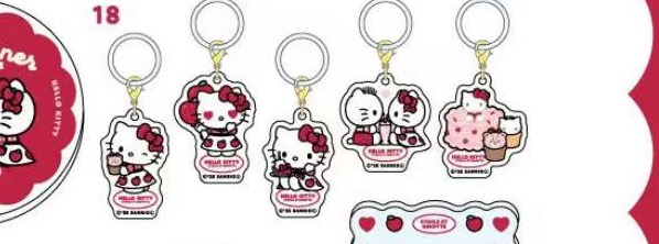 1031 三丽欧红色苹果系列 盲盒亚克力挂件 