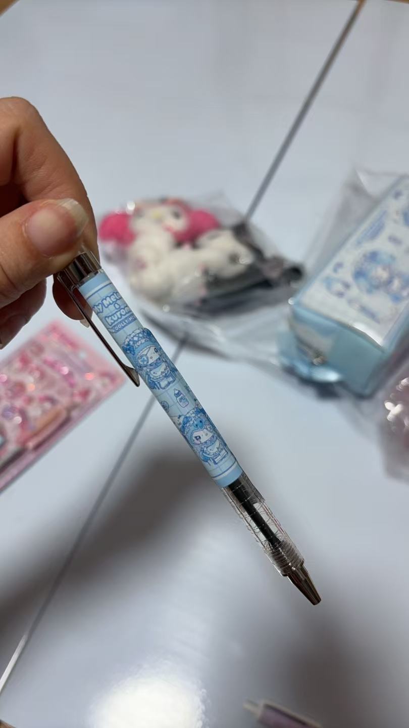 1104 三丽欧水色 独眼美乐蒂和库洛米图案 中性笔 