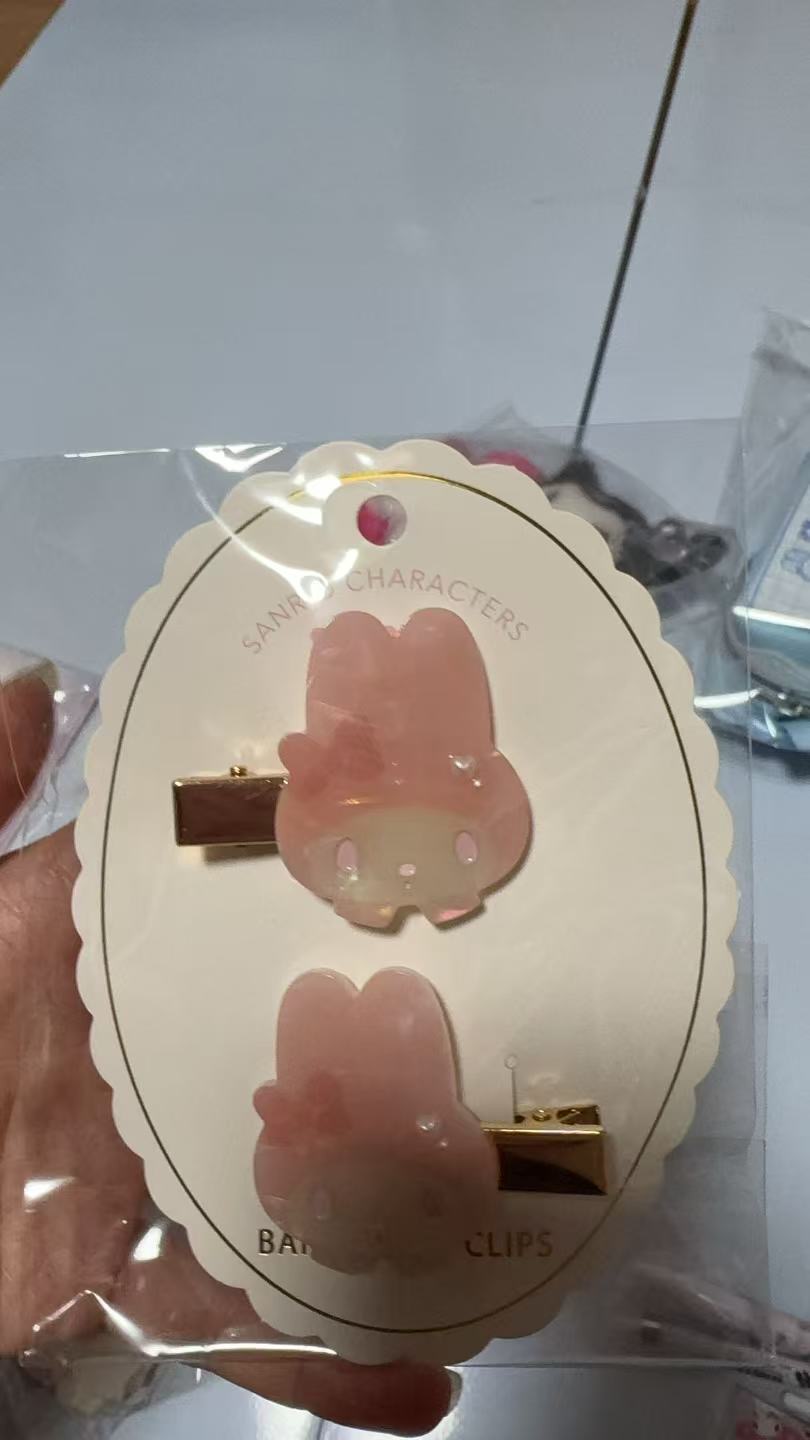 1104 三丽鸥  美乐蒂 粉色发夹两个装