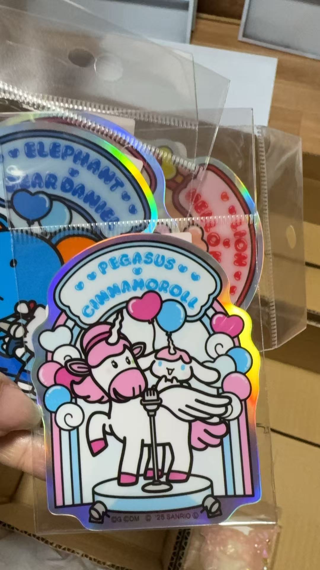 1105 三丽欧玉桂狗独角兽图案 贴纸 