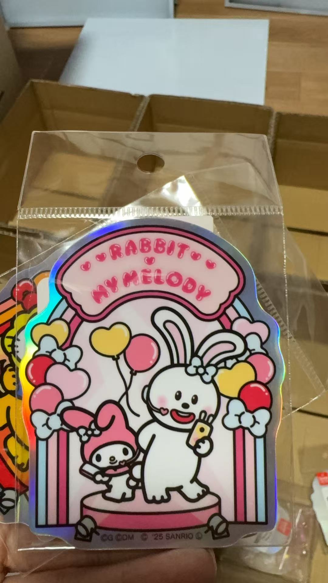 1105 三丽欧美乐蒂和白色小兔子图案 贴纸