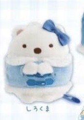 1105 角落小伙伴 白熊 冰雪系列手玉 毛绒玩偶