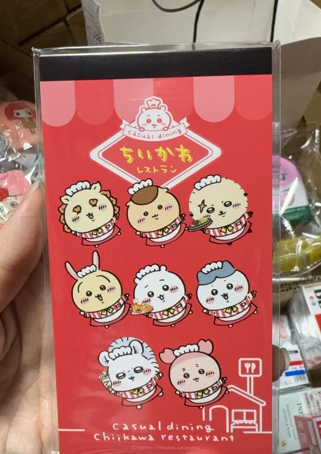 1107 CKW 红色8个角色 厨师图案 长方形 便签本 