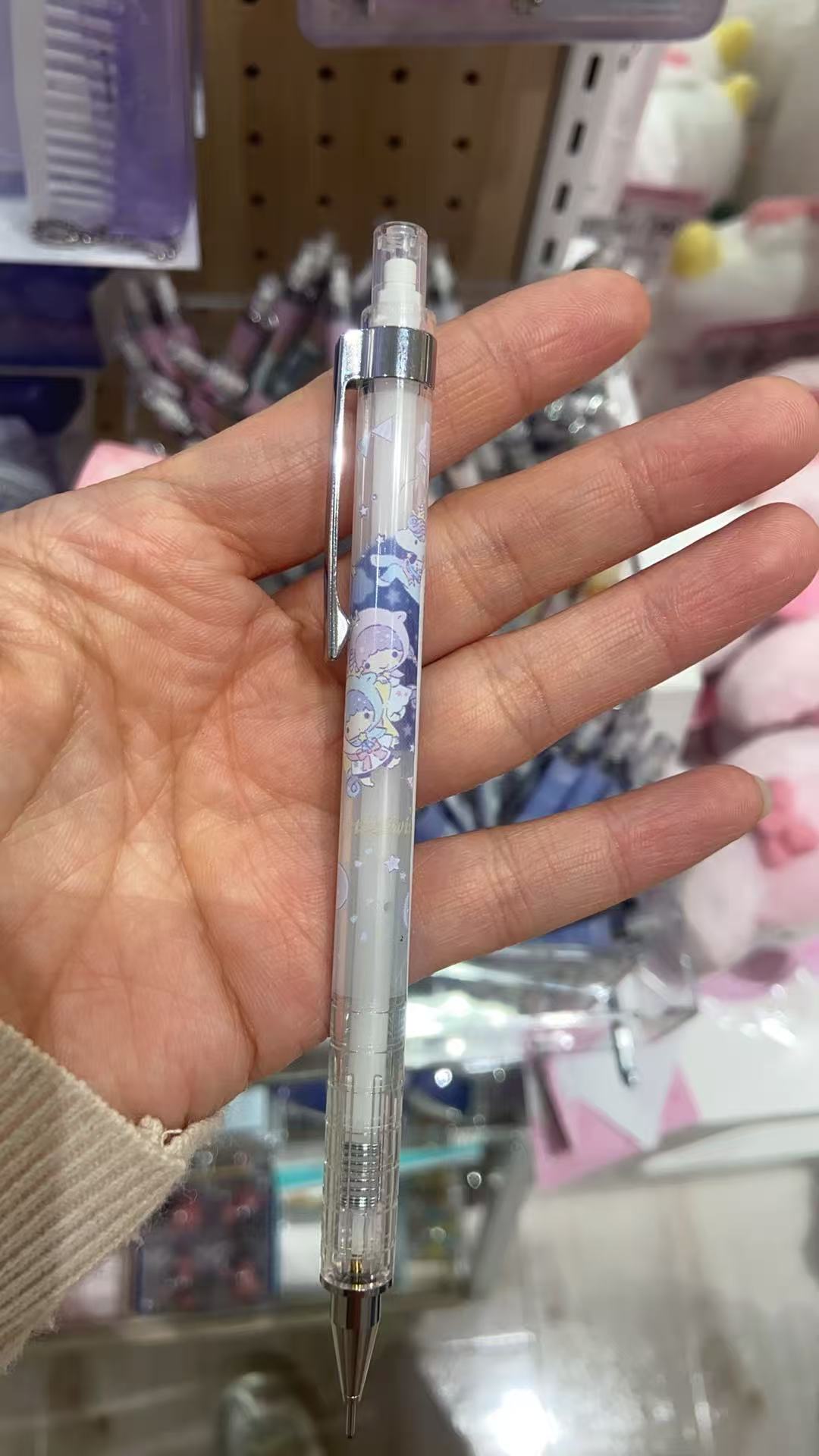 1110 三丽鸥双子星 透明笔杆 自动铅笔 