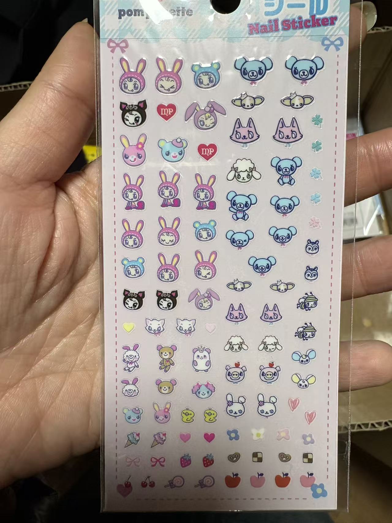 1110 钢琴兔 食物 大象图案 贴纸日本制