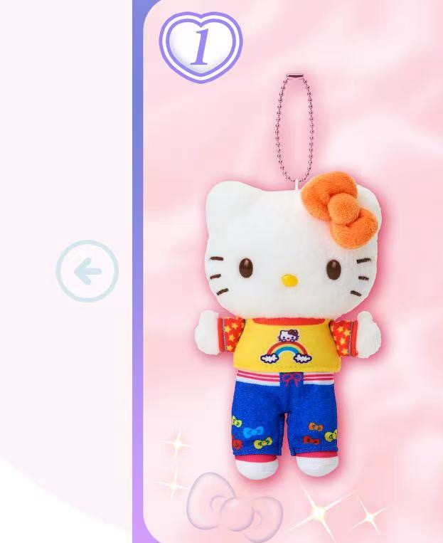 1112 三丽欧 摇滚少女系列KT 橘黄色上衣 蓝色裤子 毛绒挂件