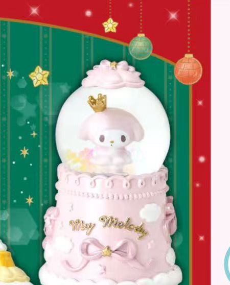 1113 三丽欧圣诞风  浅粉色美乐蒂 水晶球