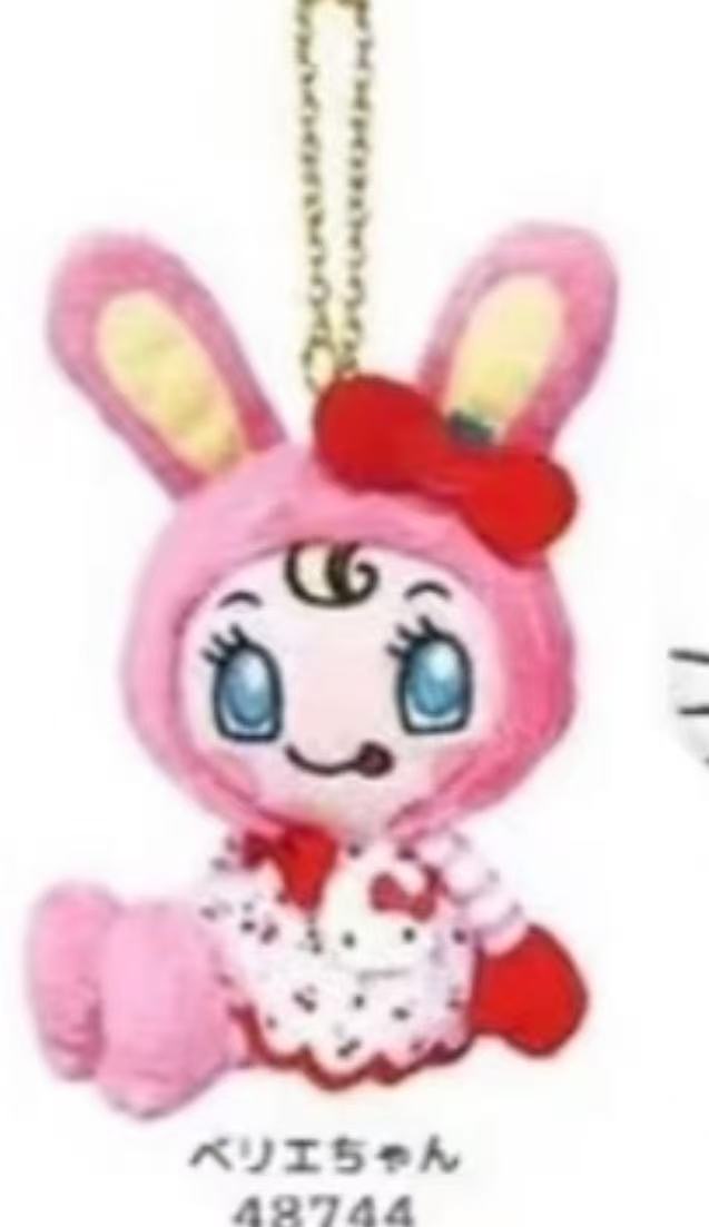 1110 三丽欧钢琴兔联名 粉色兔耳朵 Kt连衣裙  毛绒挂件