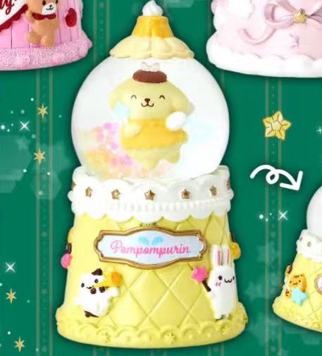 1113 三丽欧圣诞风 布丁狗 黄色 水晶球