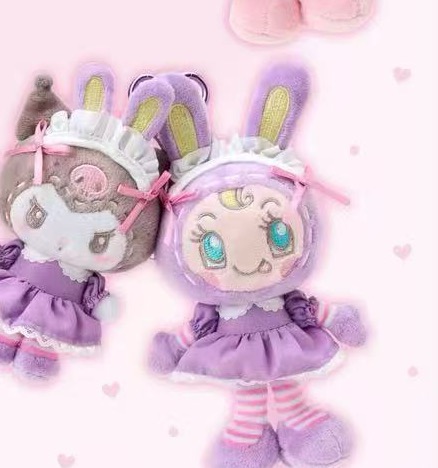 1119 三丽欧钢琴兔联名 库洛米和紫色钢琴兔 毛绒挂件