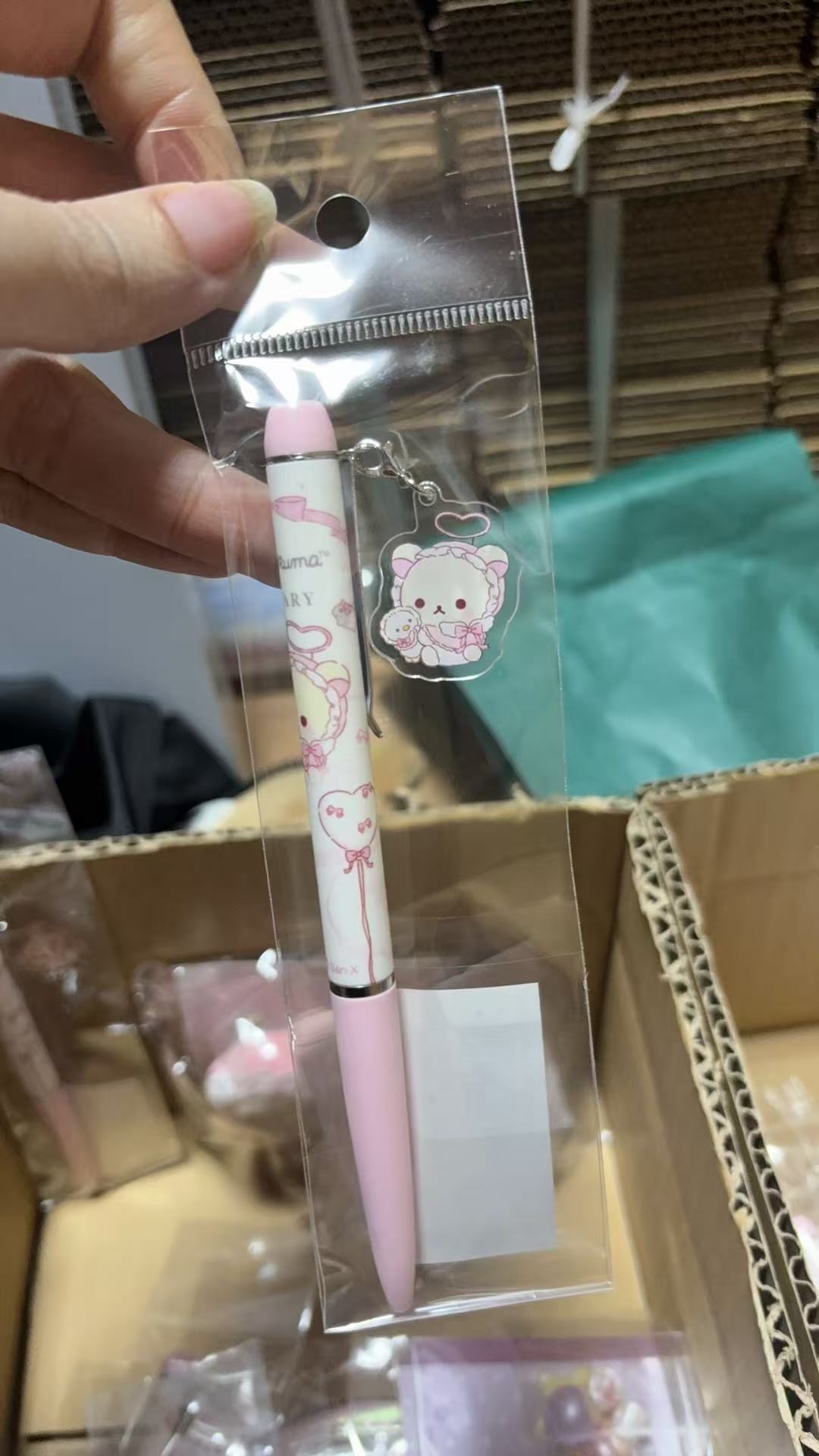 1114 轻松熊 熊妹宝宝 粉色笔身 笔