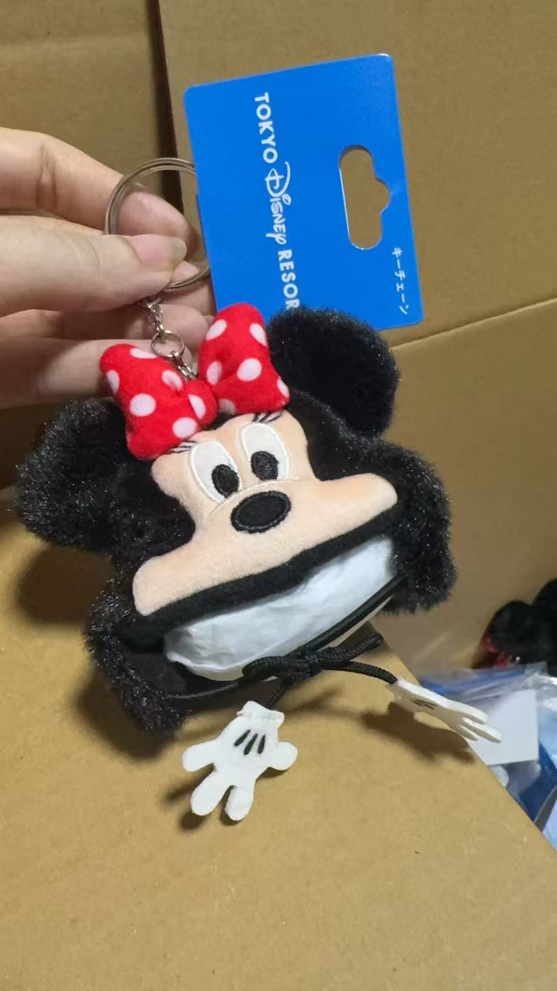 1114 迪士尼 米妮mini帽子造型 毛绒挂件