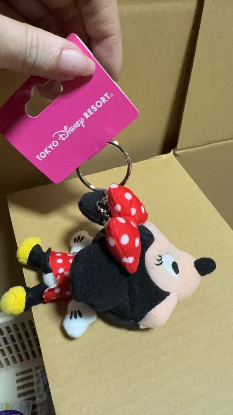 1114 迪士尼 米妮趴着造型毛绒挂件