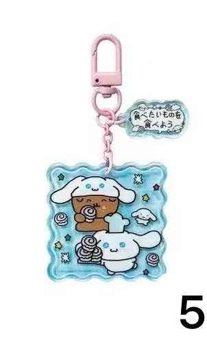 1118 三丽鸥 玉桂狗与肉桂卷 蓝色亚克力钥匙扣