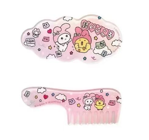 1118 三丽鸥 美乐蒂 粉色发夹 梳子