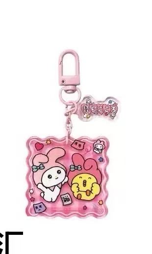 1118 美乐蒂和小鸡 粉色波浪纹亚克力挂件