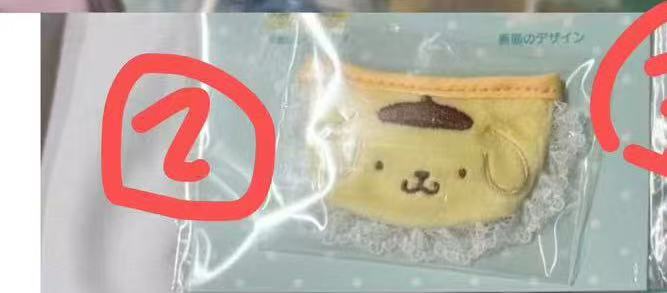 1117 三丽鸥 黄色布丁狗图案 围兜 娃娃用