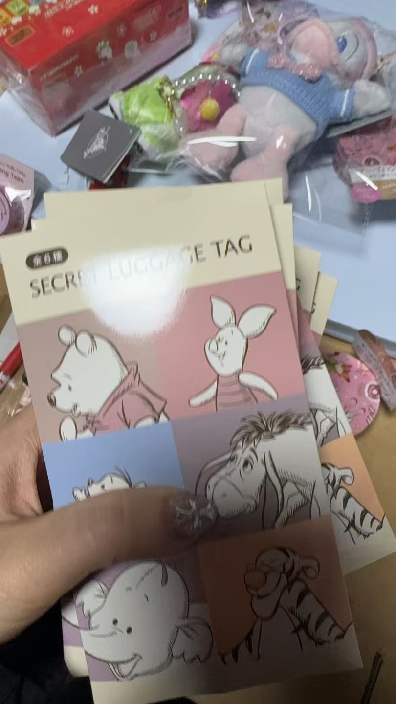 1120 迪士尼 旅行噗噗维尼 盲袋行李牌