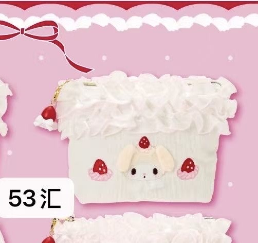 1128 三丽鸥 美乐蒂草莓奶油蛋糕系列零钱包收纳包