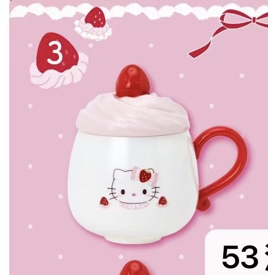 1128 三丽鸥 kt 草莓奶油蛋糕系列马克杯