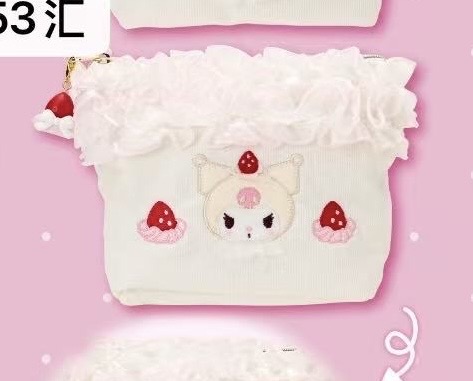 1128 三丽鸥 库洛米草莓奶油蛋糕系列零钱包收纳包