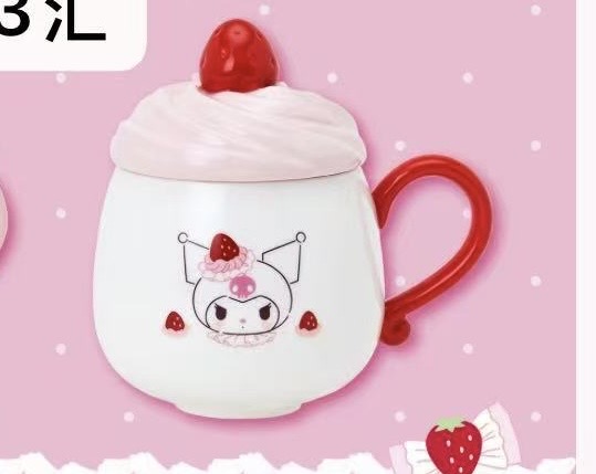 1128 三丽鸥 库洛米草莓奶油蛋糕系列马克杯