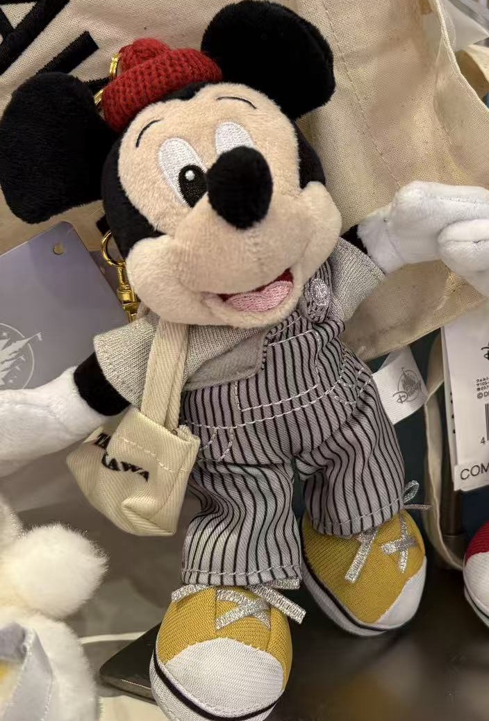 1203 迪士尼米奇蓝色条纹 黄色鞋子 毛绒挂件