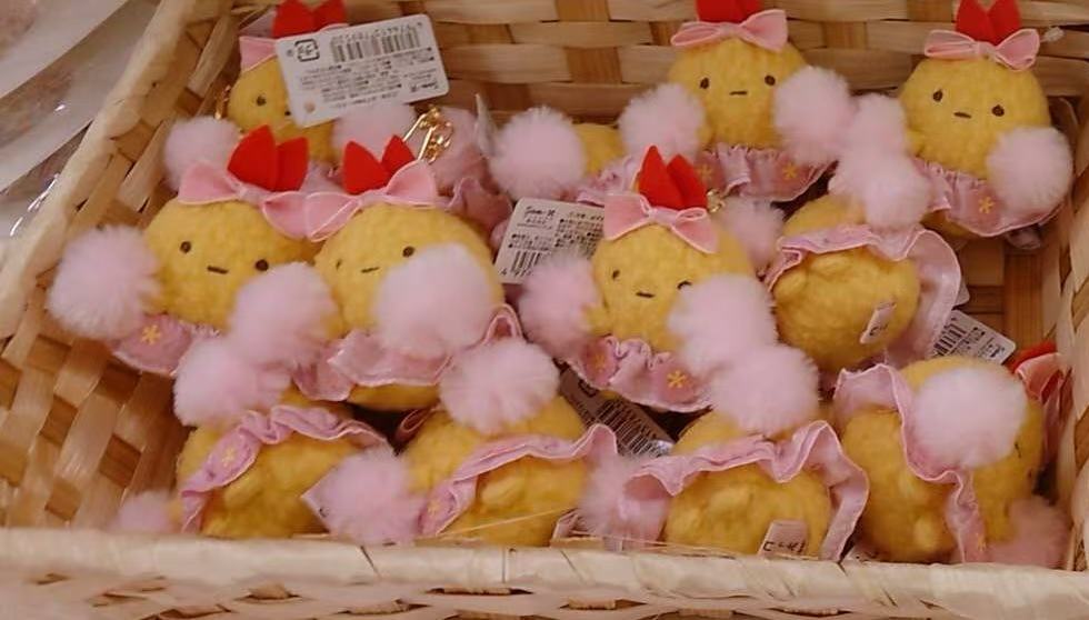 1107 角落小伙伴 炸虾红色头饰 毛绒挂件