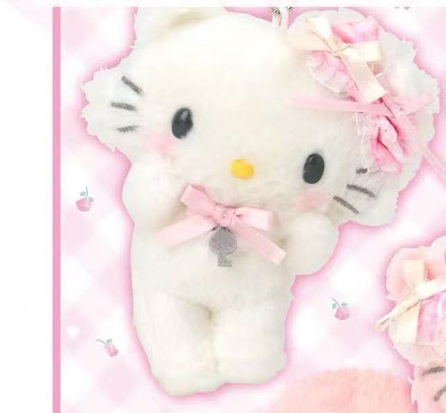 1203 三丽鸥 白色kitty 毛绒玩偶