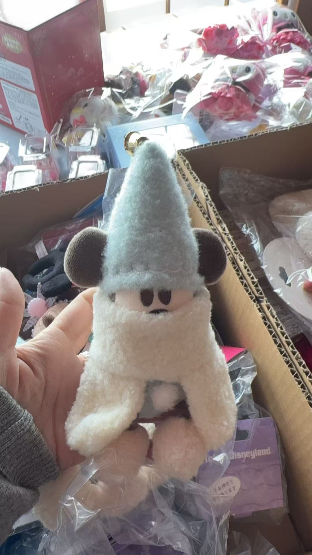 1207 迪士尼 米奇 蓝色帽子白色围巾 毛绒玩偶