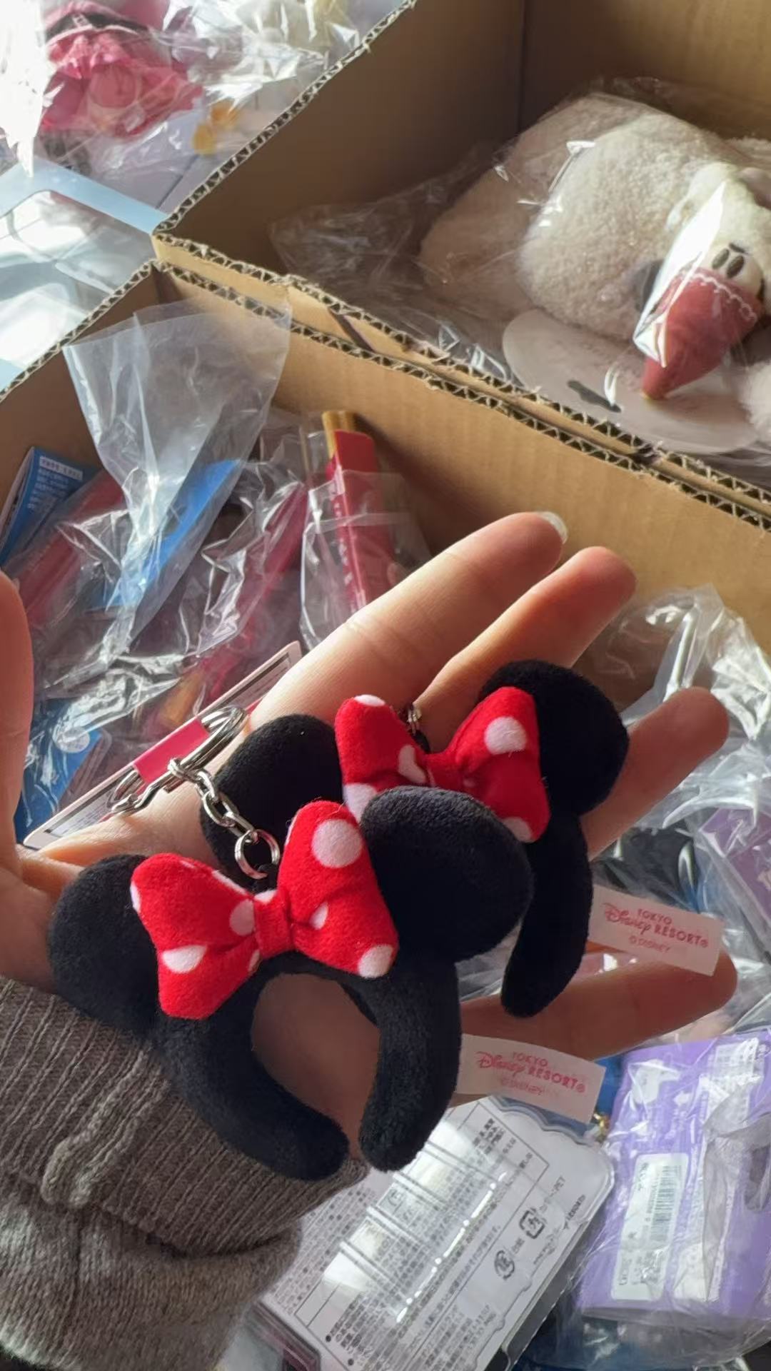 1207 三丽鸥 米妮发箍造型 毛绒挂件