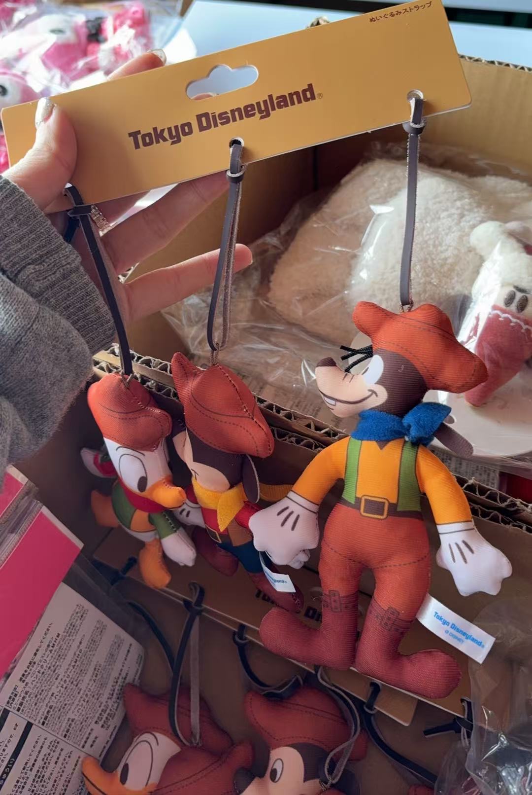 1207 迪士尼 米奇 唐老鸭 高飞矿山造型 毛绒挂件3个装