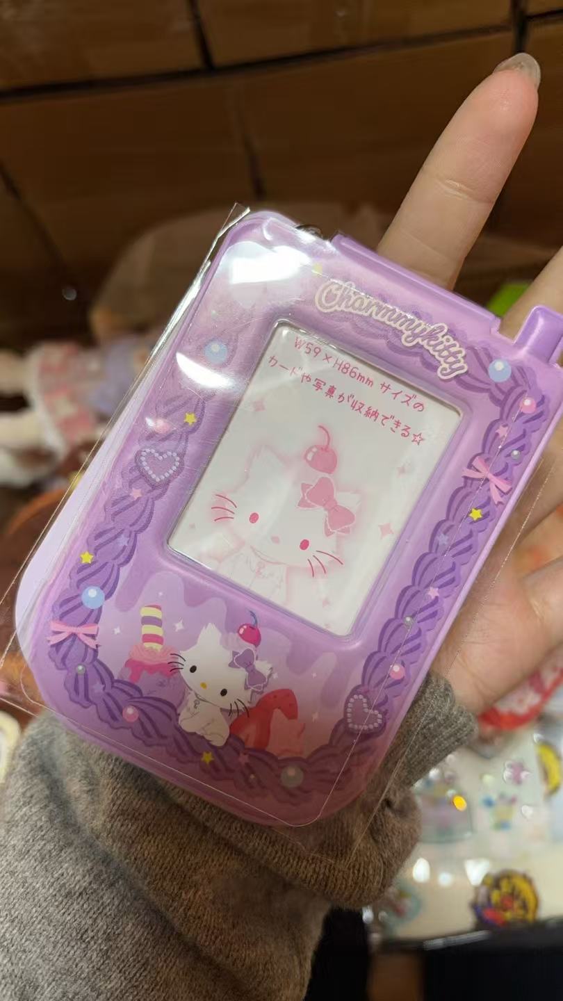 1208 三丽鸥 charmmy kitty手机造型 紫色卡夹