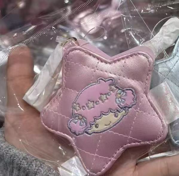 1209 三丽欧粉色双子星 星星收纳钥匙扣