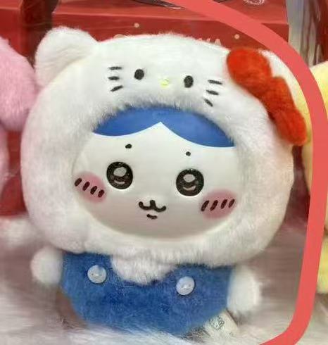 1214 三丽鸥吉伊卡哇 小八kitty头套 毛绒玩偶