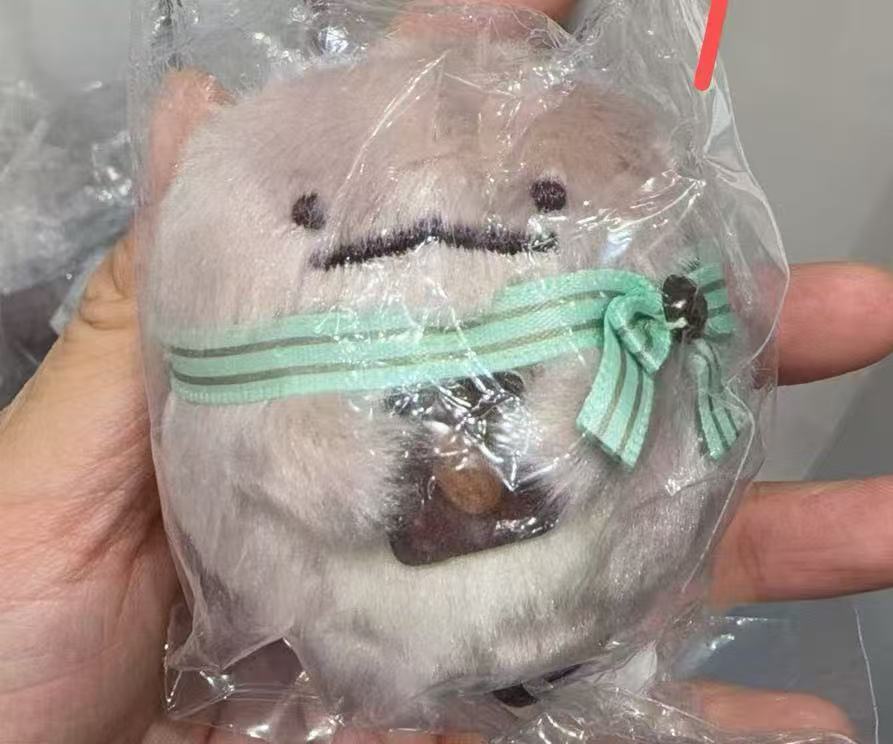 1215 角落生物棕色水龙绿丝巾 手玉