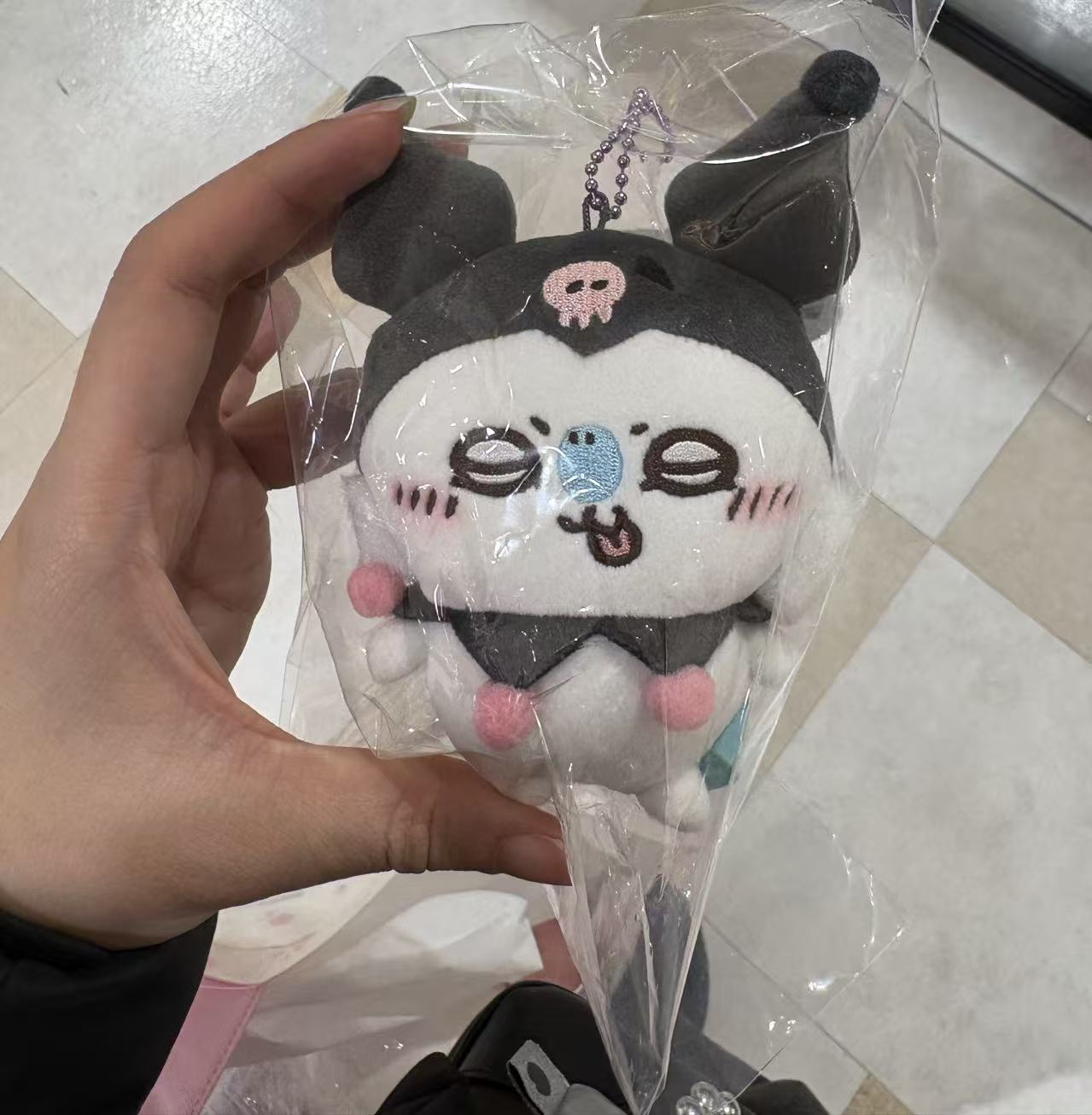 1214 三丽鸥吉伊卡哇 飞鼠库洛米头套 毛绒挂件