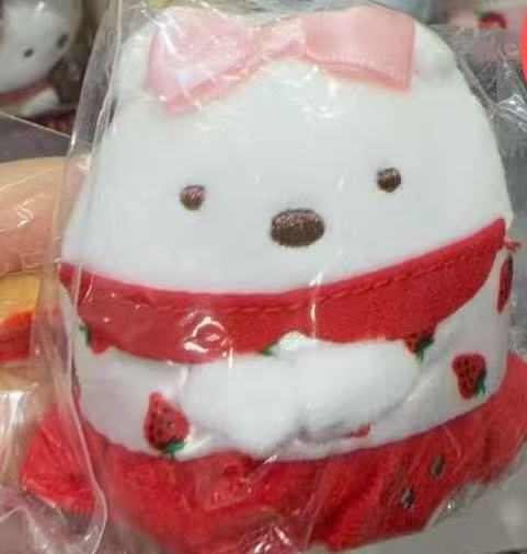 1215 角落生物草莓系列白猫手玉