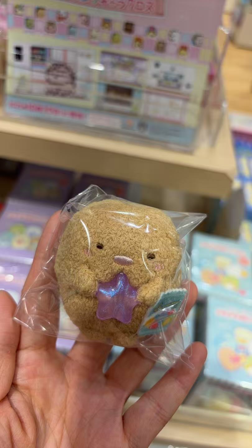 1218 角落小伙伴 猪排抱星星 手玉 毛绒玩偶