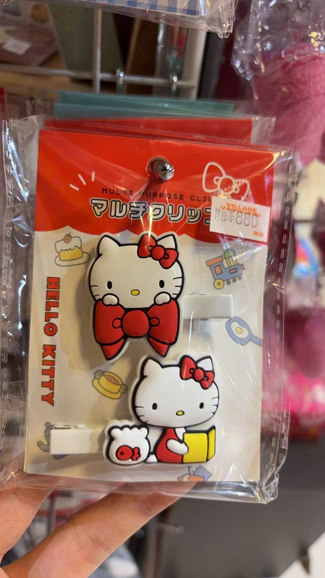 1218 三丽鸥 kt红色 大头AB版发夹两个