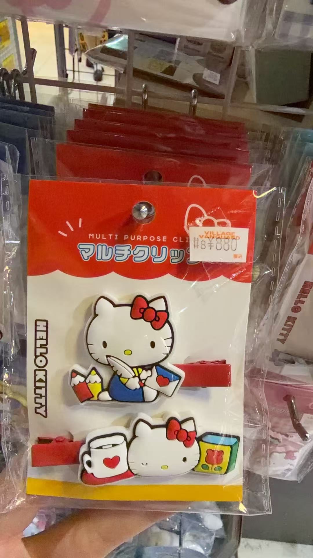 1218 三丽鸥 kt 红色AB版发夹两个