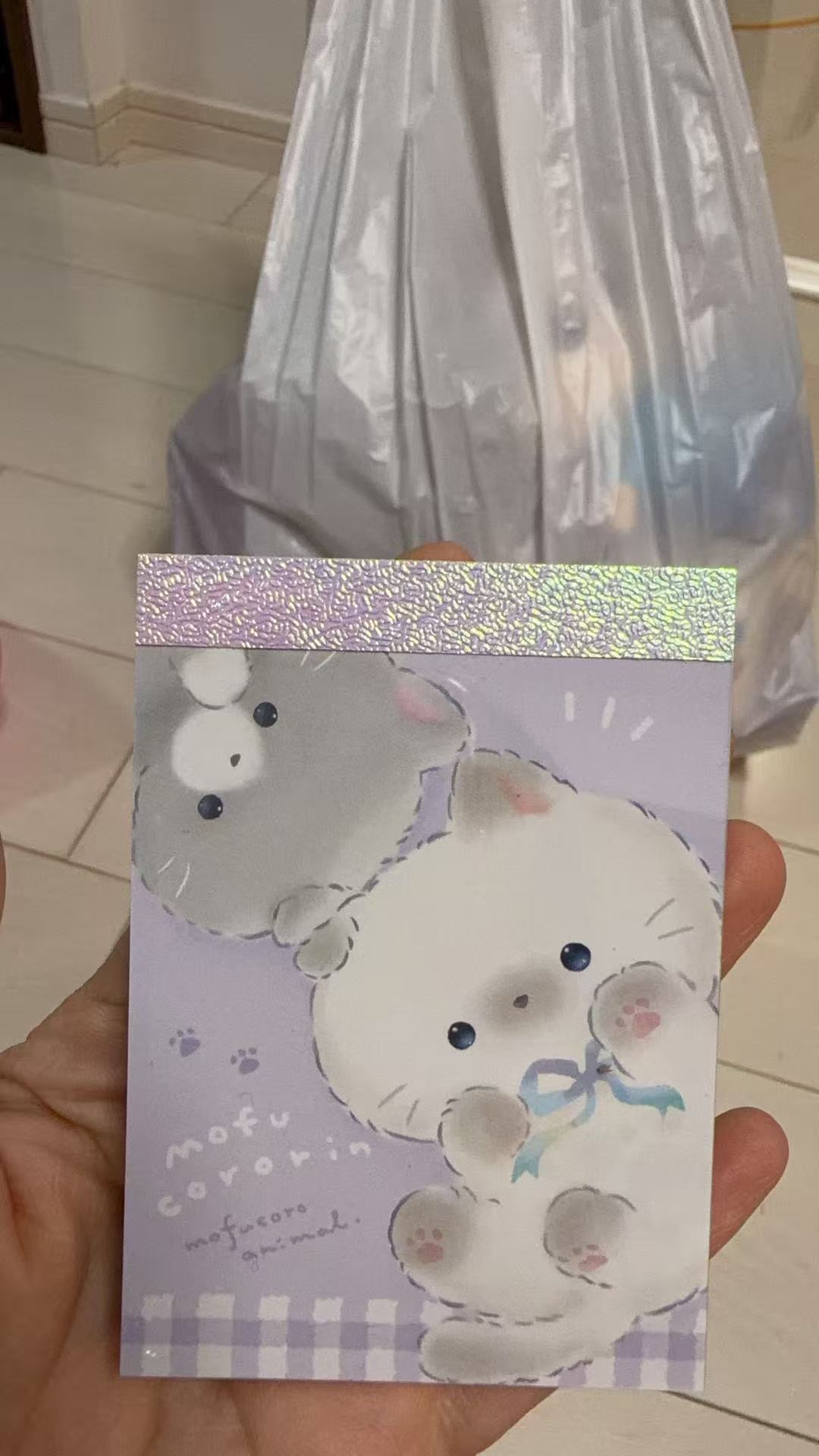 1218 灰爪灰耳朵猫咪 便签本